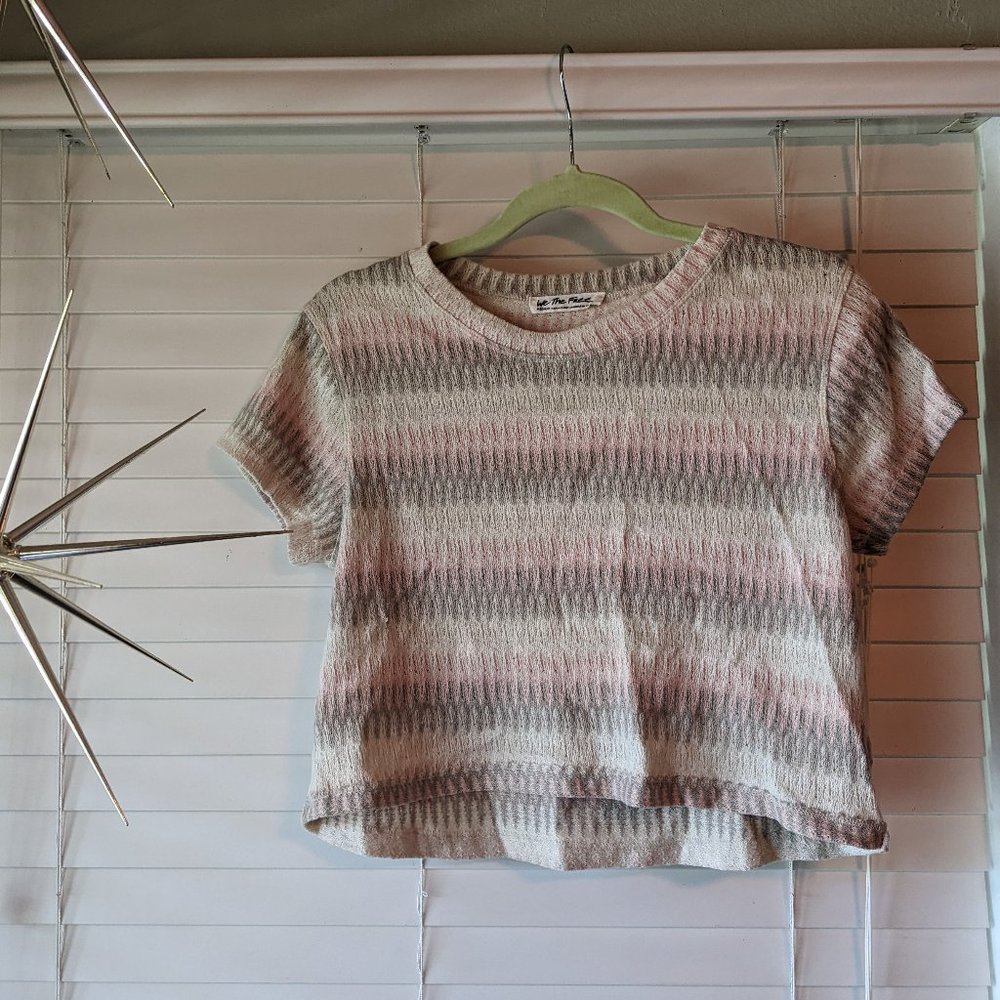 We the Free Striped Crop Top